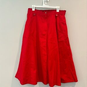 Counterparts Vibrant Red A-Line Skirt 100% cotton